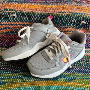 Champion Sneakers grey with pink detail size 7 women’s SOLD